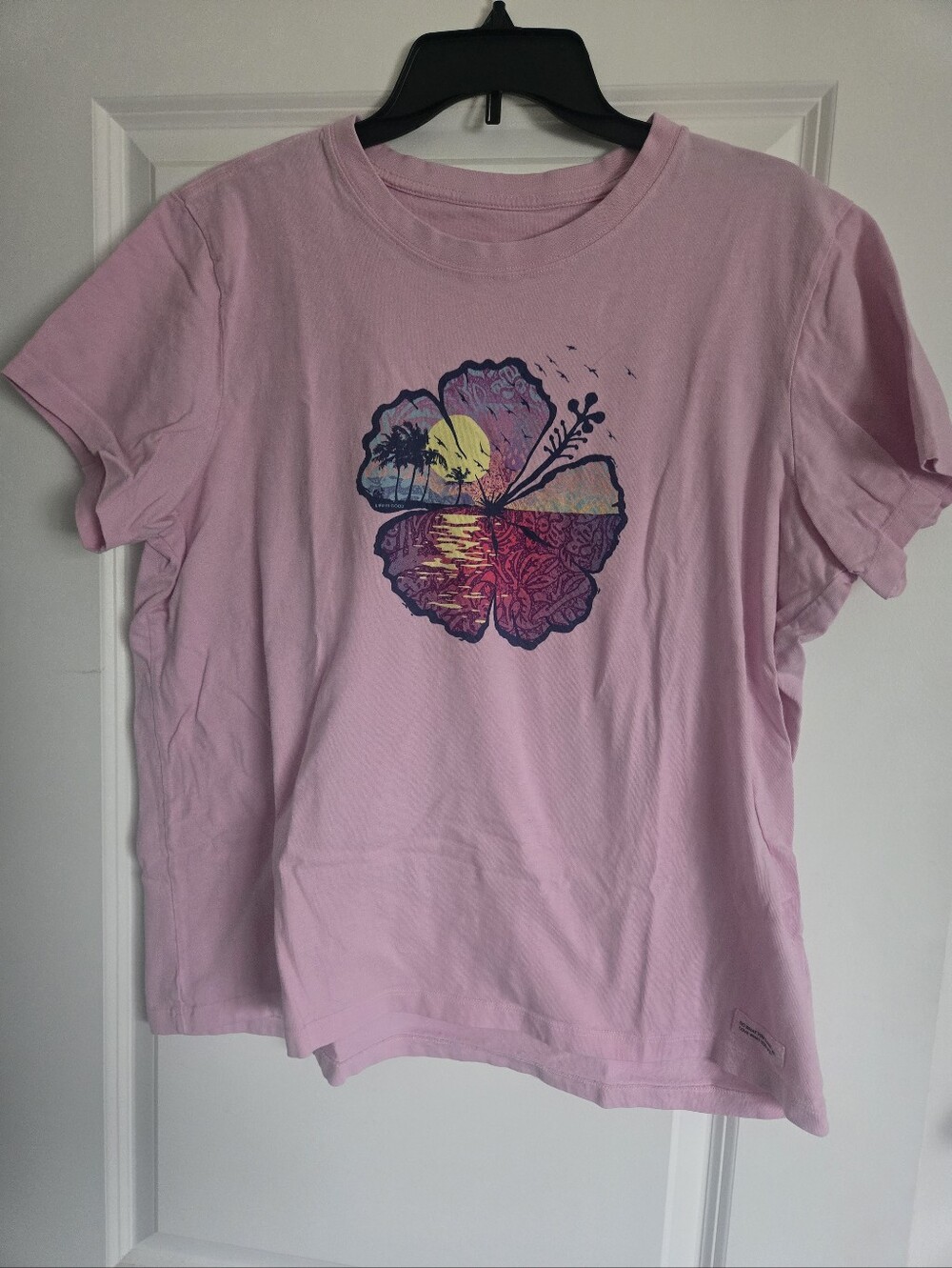 Life Is Good Women's Hibiscus-scape Short Sleeve Tee Size XL - Picture 2 of 7
